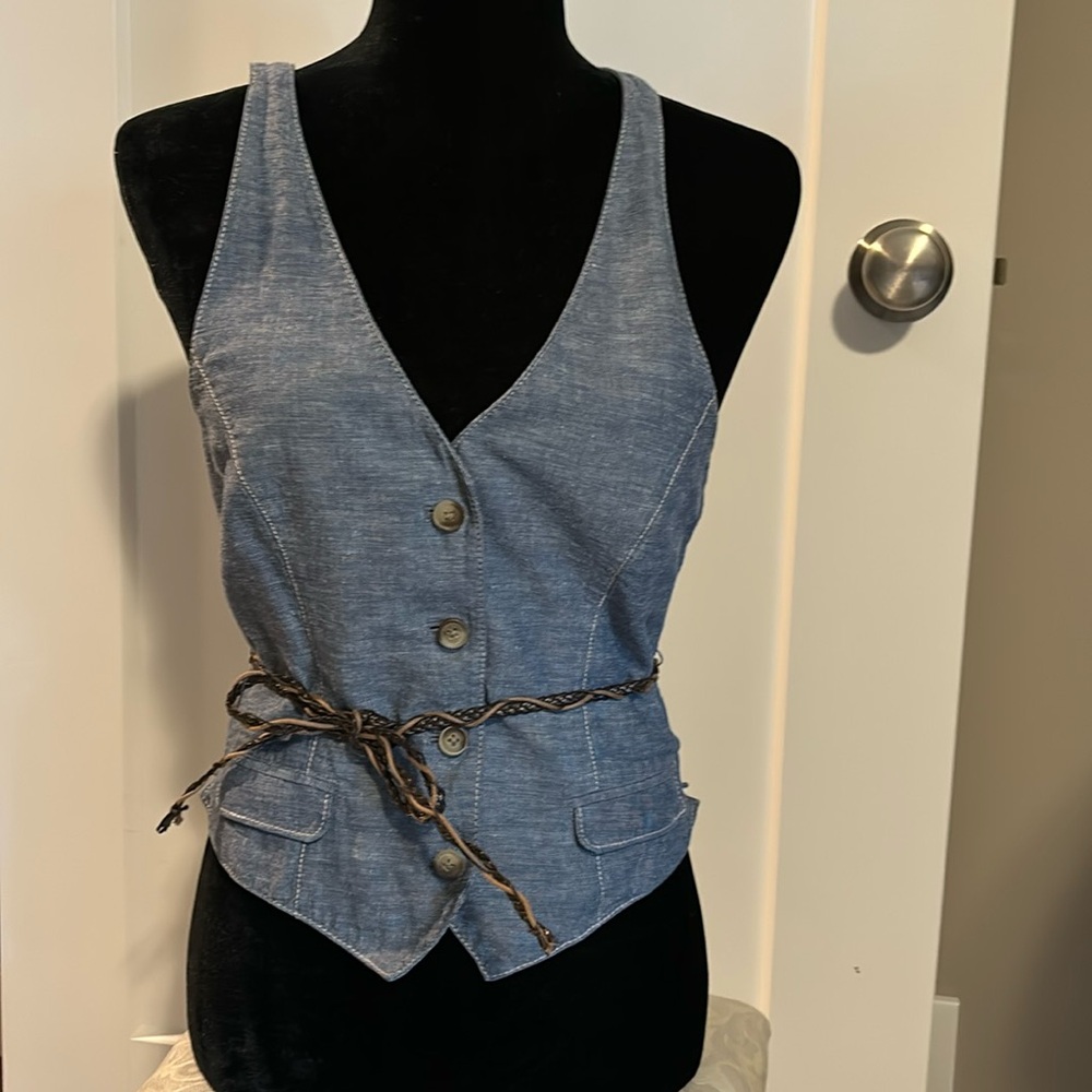 American Eagle- Size S, Denim shirt vest